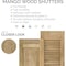 Ekena Millwork Americraft 5-Board Wood 2 Equal Panel Frmd Board-n-Batten Shutters w/Dbl Z-Bar, ARW102BF518X77MRH, PR ARW102BF518X77MRH - alternate 7